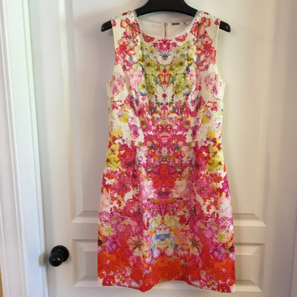 Tahari Flower and lace Pattern Dress